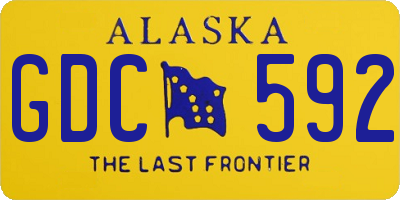AK license plate GDC592