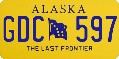AK license plate GDC597