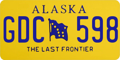 AK license plate GDC598