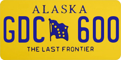 AK license plate GDC600