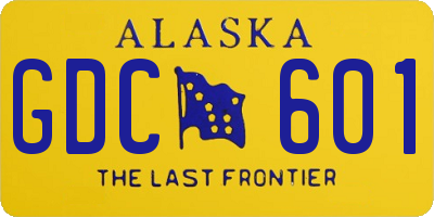 AK license plate GDC601
