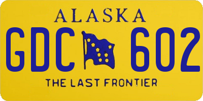 AK license plate GDC602