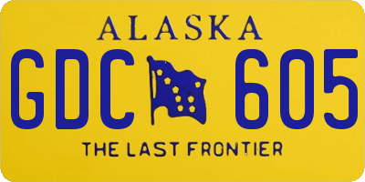 AK license plate GDC605