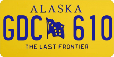 AK license plate GDC610
