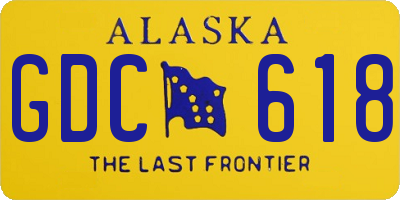 AK license plate GDC618