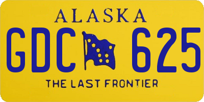 AK license plate GDC625