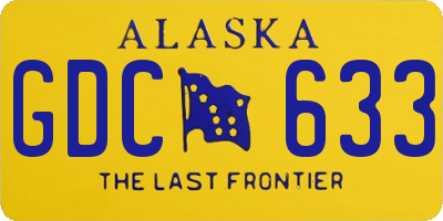 AK license plate GDC633