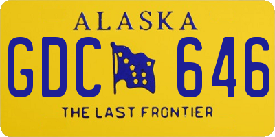 AK license plate GDC646