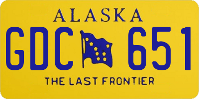 AK license plate GDC651