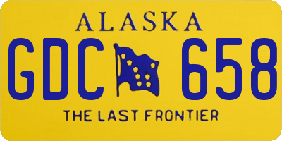 AK license plate GDC658