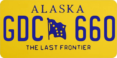 AK license plate GDC660