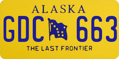 AK license plate GDC663