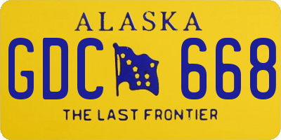 AK license plate GDC668