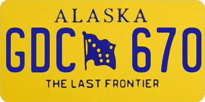 AK license plate GDC670