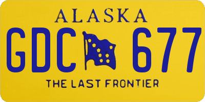 AK license plate GDC677
