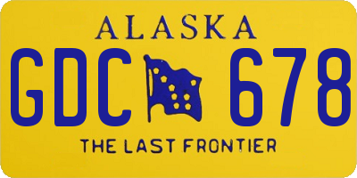 AK license plate GDC678