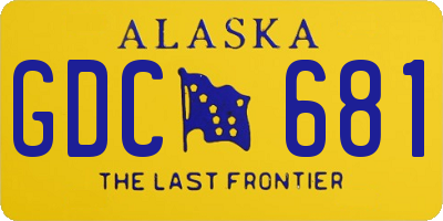 AK license plate GDC681
