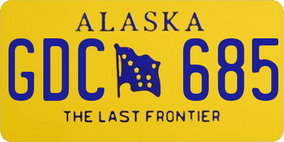 AK license plate GDC685