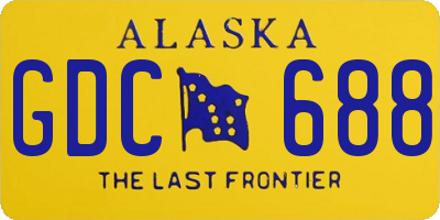 AK license plate GDC688