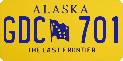 AK license plate GDC701