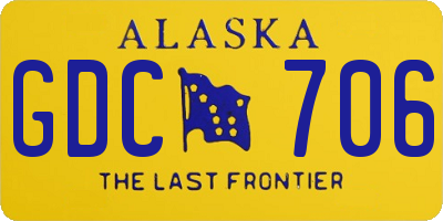 AK license plate GDC706