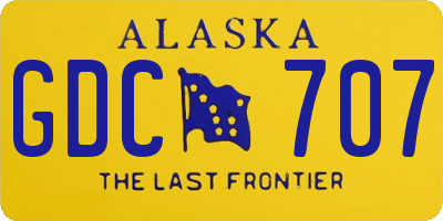AK license plate GDC707