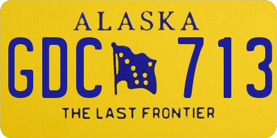 AK license plate GDC713