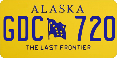AK license plate GDC720