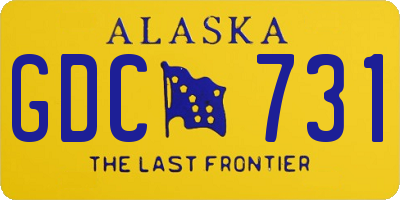 AK license plate GDC731