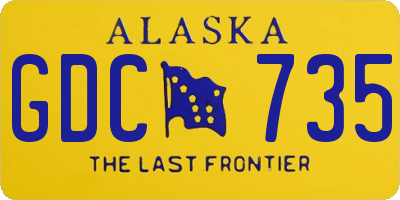 AK license plate GDC735
