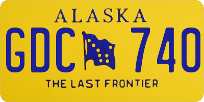 AK license plate GDC740