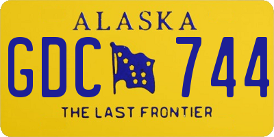 AK license plate GDC744