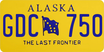 AK license plate GDC750