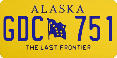 AK license plate GDC751