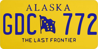 AK license plate GDC772