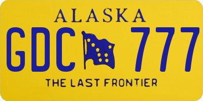 AK license plate GDC777
