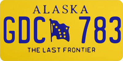 AK license plate GDC783