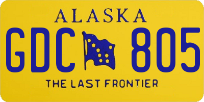 AK license plate GDC805