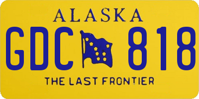 AK license plate GDC818