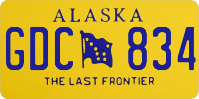 AK license plate GDC834