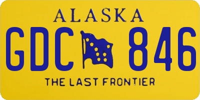 AK license plate GDC846