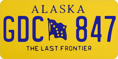 AK license plate GDC847