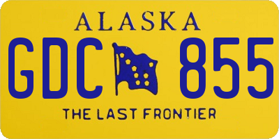 AK license plate GDC855