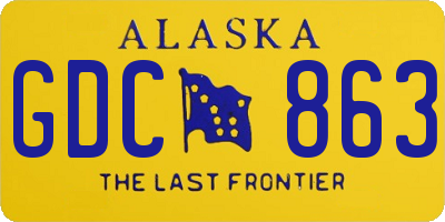 AK license plate GDC863
