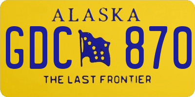 AK license plate GDC870