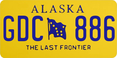 AK license plate GDC886