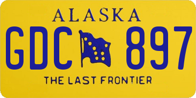 AK license plate GDC897