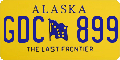 AK license plate GDC899