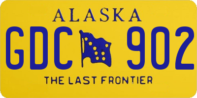 AK license plate GDC902
