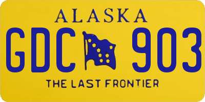 AK license plate GDC903
